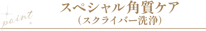 point スペシャル角質ケア（スクライバー洗浄）