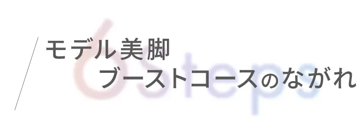 6Steps モデル美脚ブーストコースのながれ