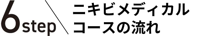 6 Step ニキビメディカルコースの流れ