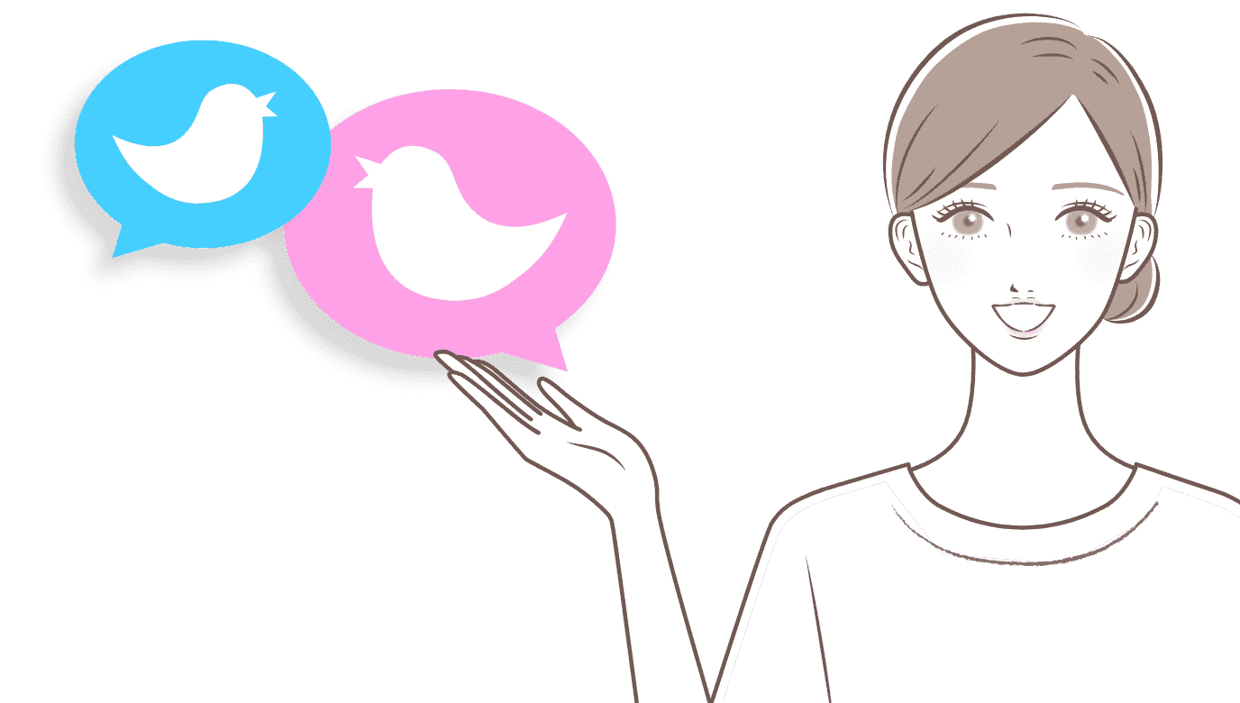 「お客様の声」を表してる女性のイラスト